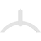 Ekena Millwork Archdale Architectural Grade PVC Gable Bracket, 48"W x 28"H x 2"D x 4"F, 14/12 Pitch GBP048X28X0204ARC00 - alternate 4